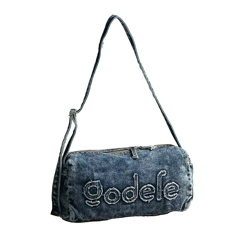 Yıkanmış Denim Omuz Çantası
